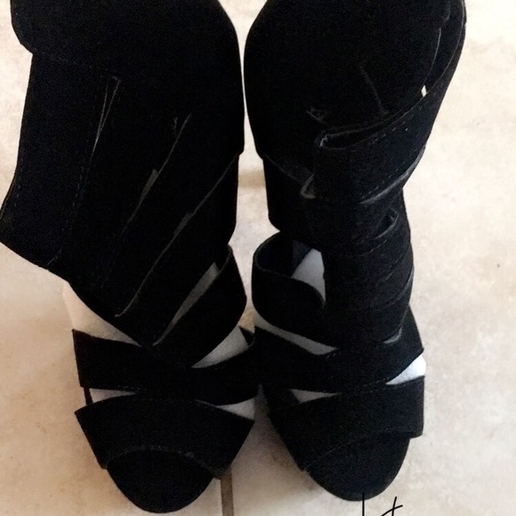 black colour high heels